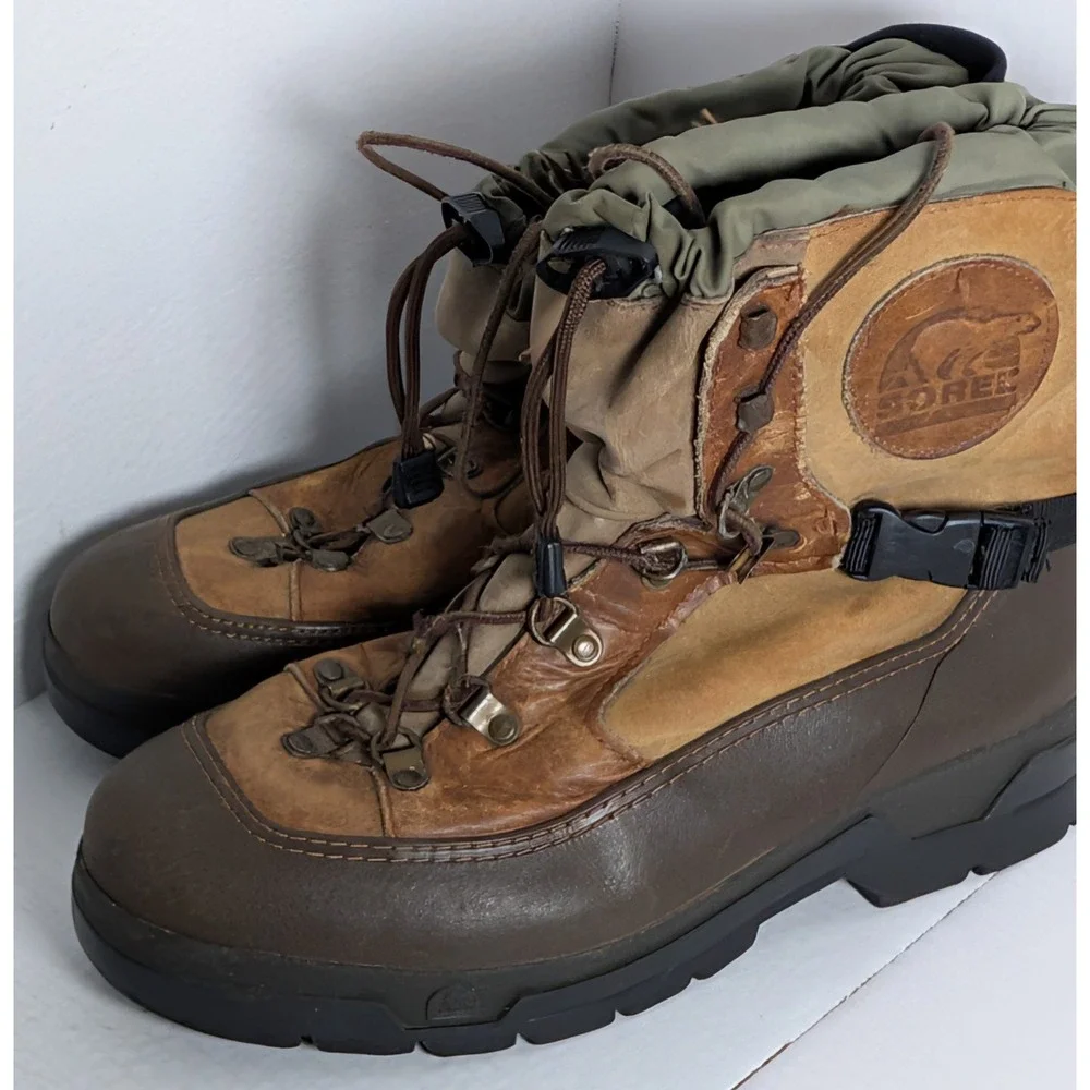 Sorel Men's Pac Boots Size 11 Brown Leather Winter Snow Boots